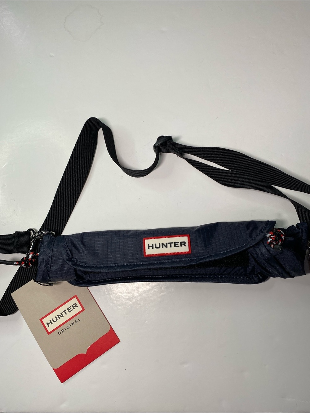 New HUNTER Original Packable Crossbody Navy Nylon Travel Lightweight Vacation - Picture 10 of 17